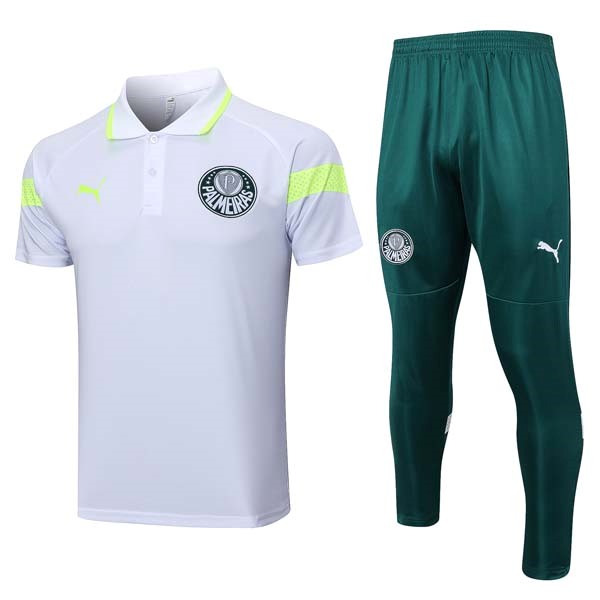Polo Palmeiras Komplett Set 2023-24 Weiß Grün
